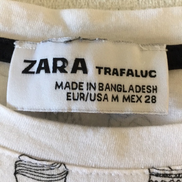 💖Fun print white & black short sleeve t-shirt - Picture 6 of 6